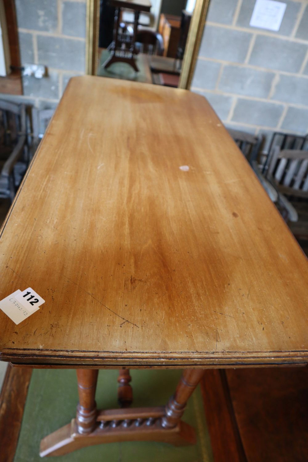 A Victorian Aesthetic period mahogany occasional table, width 105cm